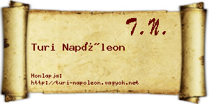 Turi Napóleon névjegykártya